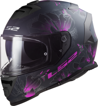 LS2 FF800 Storm II Burst matt schwarz pink